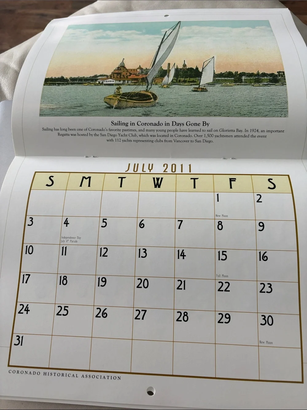 NIP 2011 CALENDAR CORONADO HISTORICAL ASSOCIATION
